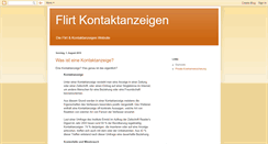 Desktop Screenshot of flirt-kontaktanzeigen.blogspot.com