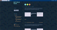 Desktop Screenshot of matgoldhack.blogspot.com