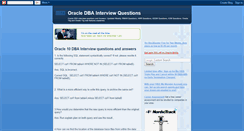 Desktop Screenshot of oracledbainterviewquestions.blogspot.com