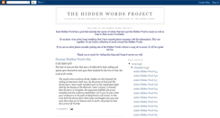 Desktop Screenshot of hiddenwordsproject.blogspot.com