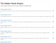 Tablet Screenshot of hiddenwordsproject.blogspot.com