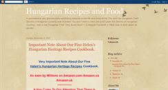 Desktop Screenshot of hungarianrecipesandfood.blogspot.com