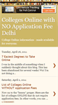 Mobile Screenshot of collegesonlinenoapplicationfeedelhi.blogspot.com