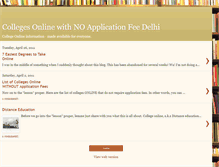 Tablet Screenshot of collegesonlinenoapplicationfeedelhi.blogspot.com