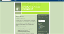 Desktop Screenshot of adventuresinrecordsmanagement.blogspot.com