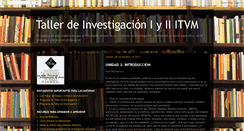 Desktop Screenshot of itvm-investigacion1.blogspot.com