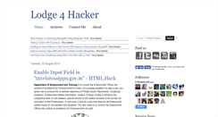 Desktop Screenshot of lodge4hacker.blogspot.com