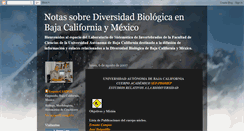 Desktop Screenshot of diversidadbajacalifornia.blogspot.com