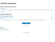 Tablet Screenshot of affiliatehandbook.blogspot.com