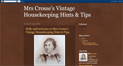 Desktop Screenshot of mrscrossesvintagehousekeepinghints.blogspot.com