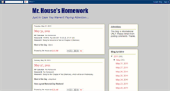 Desktop Screenshot of mrhouseshomework.blogspot.com