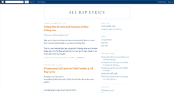 Desktop Screenshot of all-rap-lyrics.blogspot.com