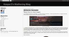 Desktop Screenshot of keeper3sblatheringblog.blogspot.com