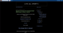 Desktop Screenshot of livealllsportss.blogspot.com