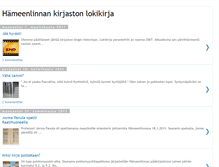 Tablet Screenshot of hameenlinnankirjastonlokikirja.blogspot.com