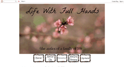 Desktop Screenshot of lifewithfullhands.blogspot.com