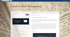 Desktop Screenshot of creativeartsanonymous.blogspot.com