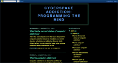 Desktop Screenshot of cyberspaceaddiction.blogspot.com