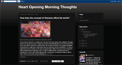 Desktop Screenshot of heartopeningmorningthoughts.blogspot.com