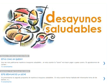 Tablet Screenshot of desayunossaludables.blogspot.com