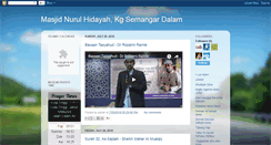 Desktop Screenshot of masjidnurulhidayahkgsemangar.blogspot.com