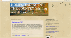 Desktop Screenshot of homesteadinthecountry.blogspot.com