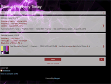 Tablet Screenshot of biblicalprophecytodayprophecyinthenew.blogspot.com