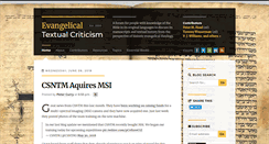 Desktop Screenshot of evangelicaltextualcriticism.blogspot.com