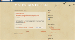 Desktop Screenshot of materialsforelt.blogspot.com