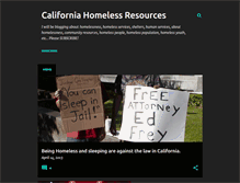 Tablet Screenshot of homelessresourcesca.blogspot.com