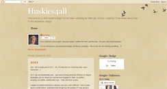 Desktop Screenshot of huskies4all.blogspot.com