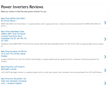 Tablet Screenshot of powerinvertersreviews.blogspot.com