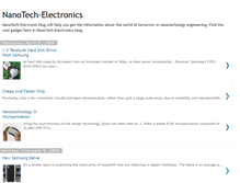 Tablet Screenshot of nanotechelectronics.blogspot.com