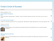 Tablet Screenshot of cindyscircleofsuccess.blogspot.com