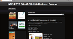 Desktop Screenshot of intelectoecuador.blogspot.com