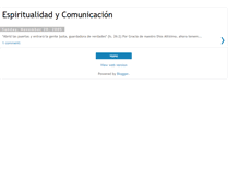 Tablet Screenshot of espiritualidadycomunicacion.blogspot.com