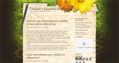 Desktop Screenshot of calidadyequidadeducativa.blogspot.com