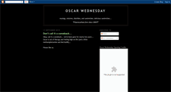 Desktop Screenshot of oscarwednesday.blogspot.com