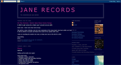 Desktop Screenshot of janerecords.blogspot.com