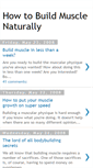 Mobile Screenshot of buildmusclenaturally.blogspot.com