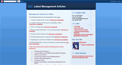 Desktop Screenshot of latestmanagementarticles.blogspot.com