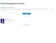 Tablet Screenshot of latestmanagementarticles.blogspot.com