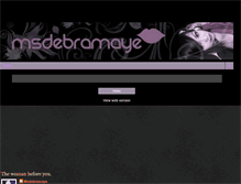 Tablet Screenshot of missdebramaye.blogspot.com