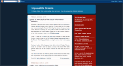 Desktop Screenshot of implausibledreams.blogspot.com