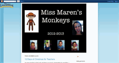Desktop Screenshot of missmarensmonkeys.blogspot.com