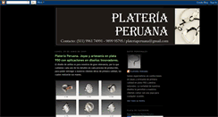 Desktop Screenshot of plateria-peruana.blogspot.com