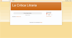 Desktop Screenshot of lacriticaliteraria.blogspot.com