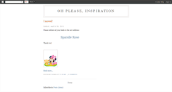 Desktop Screenshot of ohpleaseinspiration.blogspot.com