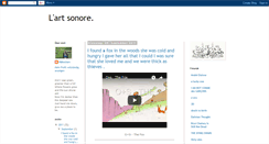 Desktop Screenshot of lartsonore.blogspot.com