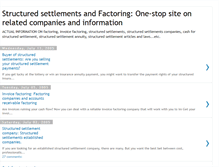 Tablet Screenshot of factoring-structured-settlement.blogspot.com